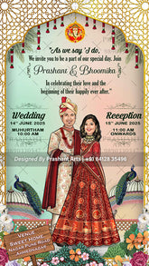 BG-002 | Digital Indian Wedding Invitations: Eco-Friendly & Elegant